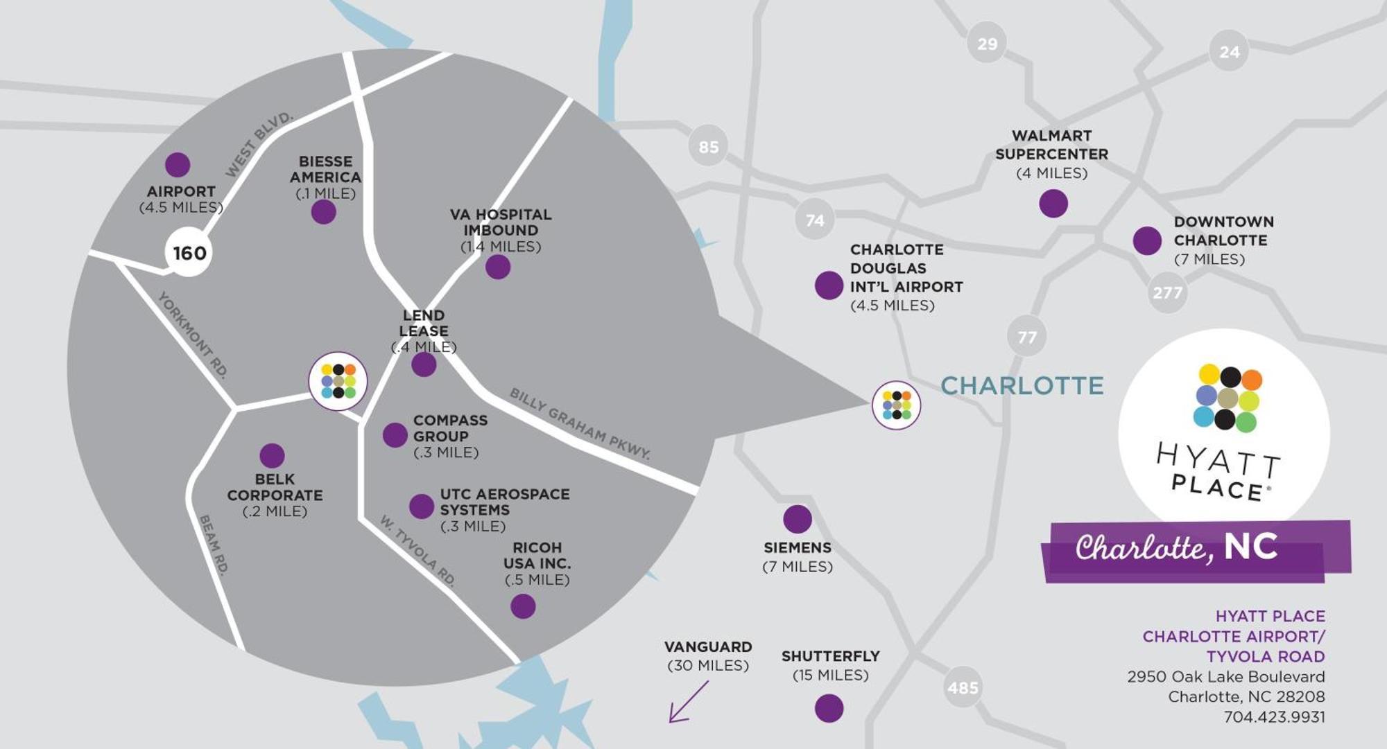 Hyatt Place Charlotte Airport Billy Graham Parkway Extérieur photo